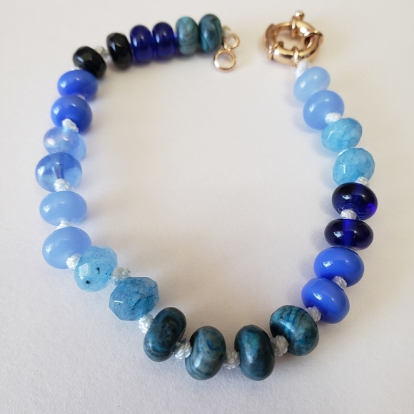 New Trendy Natural Stone Bracelet For Women Colorful Boho Luxury Design - Picture 4 of 5